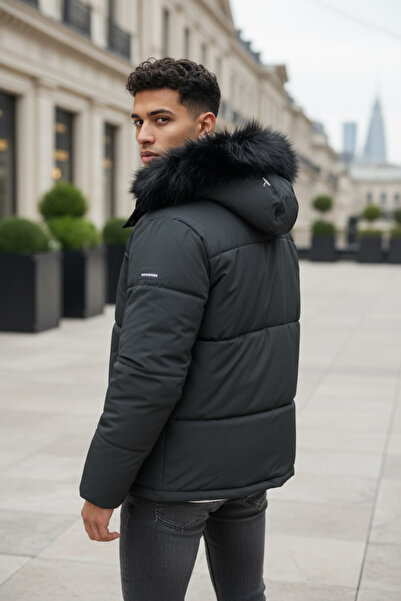 dehaine Men's winter jacket, fur lined, 2333