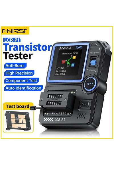 FNIRSI جهاز اختبار ترانزستور LCR-P1، جهاز اختبار متعدد الوظائف للثنائي/الصليب...