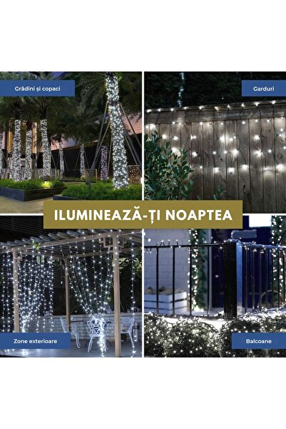 varioshop Christmas light string, 500 LEDs, cool white, 35 m, 8 modes, IP44, indoor/outdoor