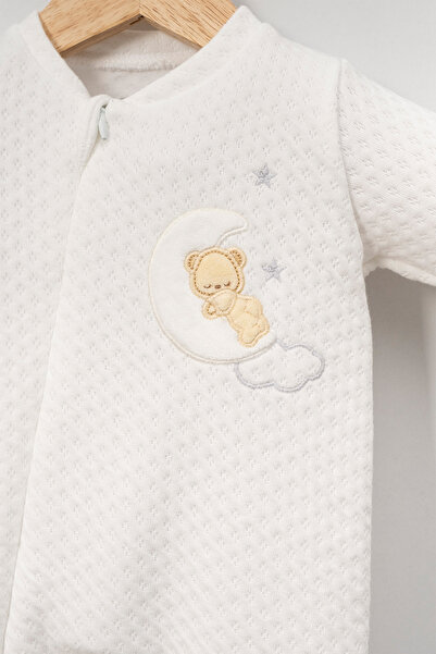 mini mia Cute Teddy Bear Embroidered Quilted Zippered Sleeping Bag