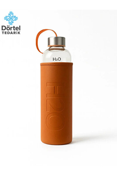 Tohana H2O Leather Covered Glass Flask 1000 ml