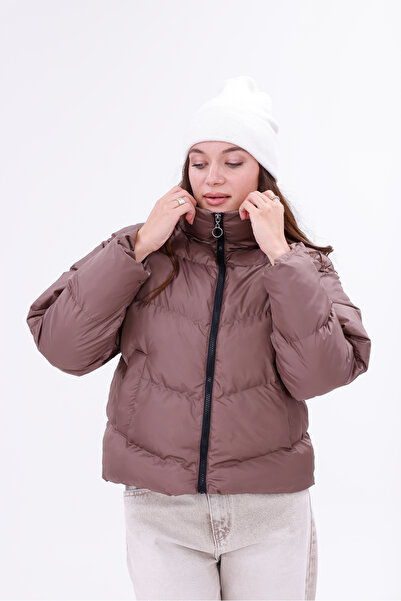 ROBA -Regular Dolumlu, Su İticili, Şişme Kadın Mont RBW-310