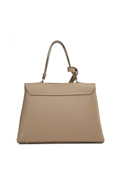 Posete Fagaras Deanna Leather Purse - Cream, 3 Compartments, 3 Pockets, Adjustable Strap 125 cm