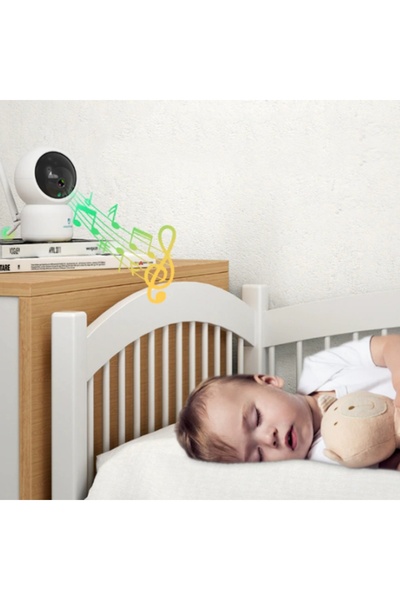 SMARTIC Baby Monitor WiFi SMARTIC, Video 360°, AI Night Vision, VOX, Ecran HD 5", Bidirectional, raza 300m