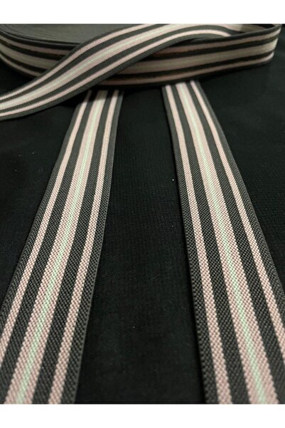 ULUPAMİR Kahverengi Pembe Beyaz Lastik Şerit