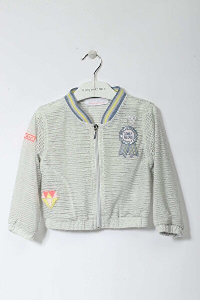 Gingersnaps Girls' Zip Jacket with Chest Print