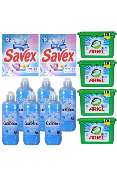 Washingnet Pachet - 6 x Balsam de rufe Coccolino Blue Splash 1050 ml + 4 x Ca...