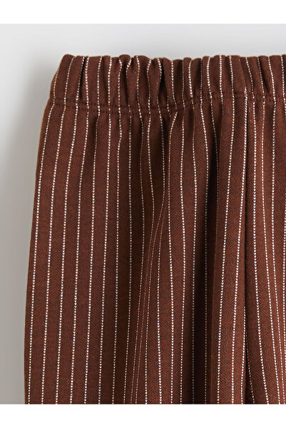 LC Waikiki Vizyon New Season Elastic Waist Striped Girls' Trousers