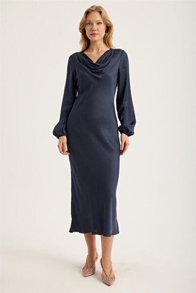 HomeStore Uzun Degaje Yaka Elbise