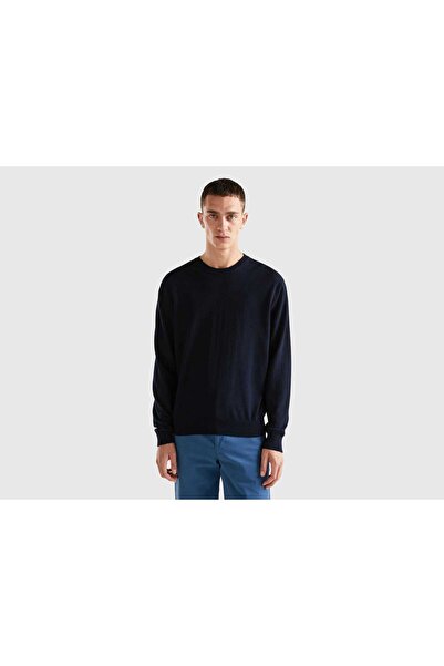 United Colors of Benetton Men's Cotton and Wool Crew Neck Jacket