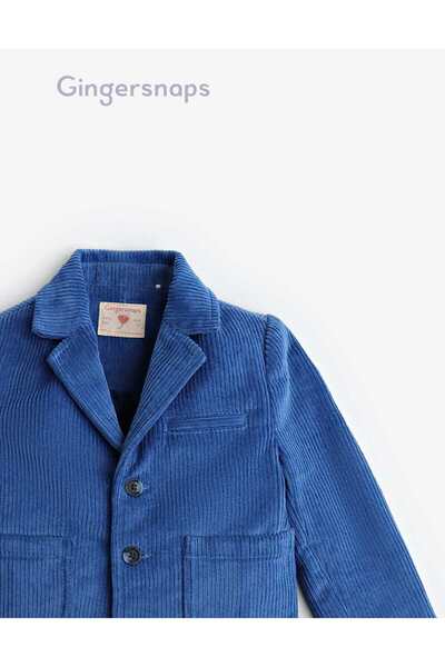 Gingersnaps جاكيت للأولاد بأزرار أمامية وجيوب