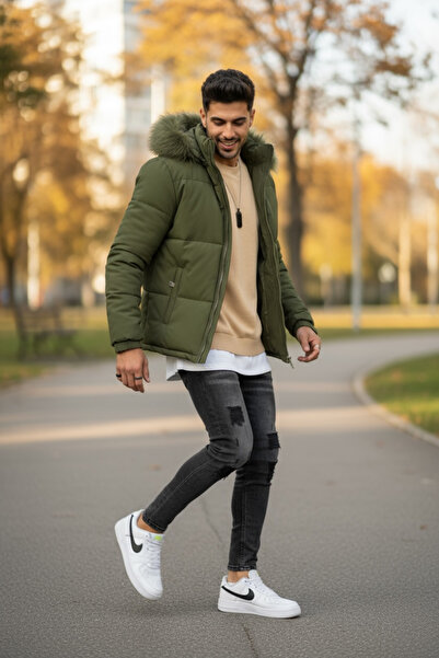 dehaine Men's winter jacket, fur lined, 2333