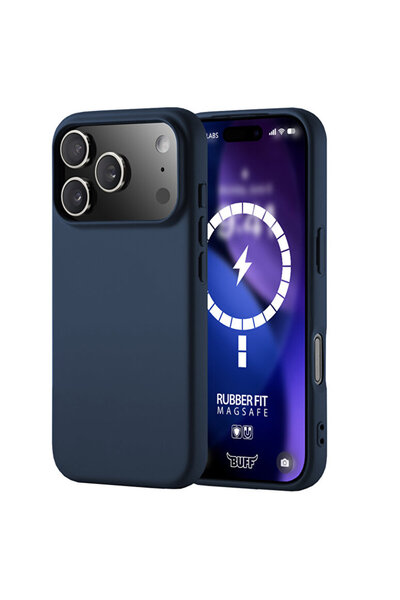 Buff iPhone 17 Pro MagSafe Rubber Fit Silikon Kılıf - Lacivert