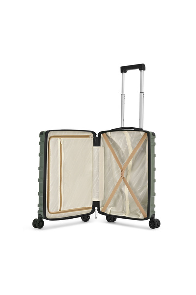 Vip Cyprus 8 Wheel Hard-Shell Luggage, Green ,Durable Design with TSA Lock, Lightweight (Medium Size)