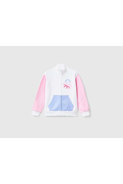 United Colors of Benetton Kids' Zip-Up Jacket with Collar