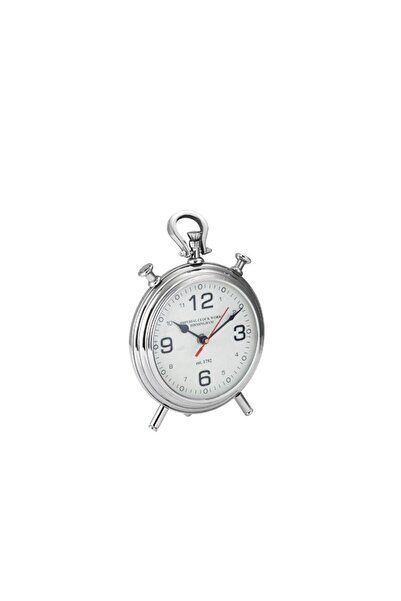 LAMEDORE La Medore Nıckel Table Clock Small 6x19x27 Cm
