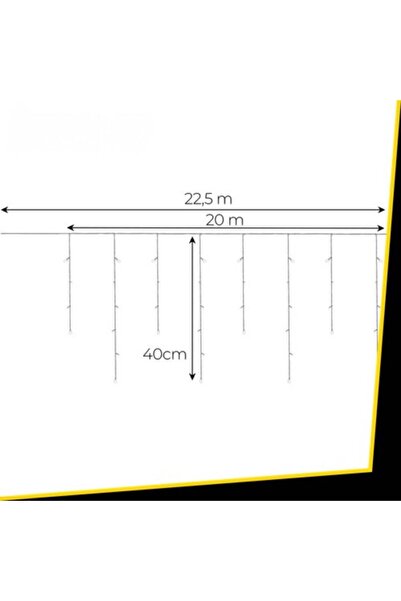 varioshop Christmas lights, 500 LEDs, warm white, 22.5 m, 8 modes, IP44, indoor/outdoor