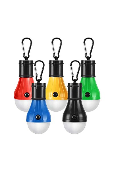 Generic مجموعة من 5 مصابيح تخييم قابلة لإعادة الشحن بالطاقة الشمسية - فوانيس خيمة LED مقاومة للماء