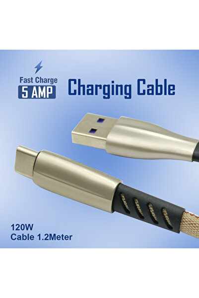 cheshide DO1 Type-C USB Fast Charging Cable 120W 5A Heavy Duty Braided 1.2M Data Line