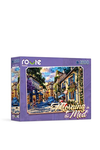 ROUTE Puzzle 1500 Parça – Morning in the Med | Akdeniz Sokakları Manzaralı Puzzle