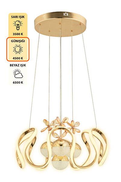 Capella Aydınlatma Modern Riva 3 Renk Işık Özellikli Power Led Sarkıt Led Avize Salon Avize