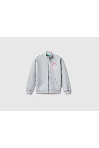 United Colors of Benetton Kids' Zip-Up Jacket with Collar