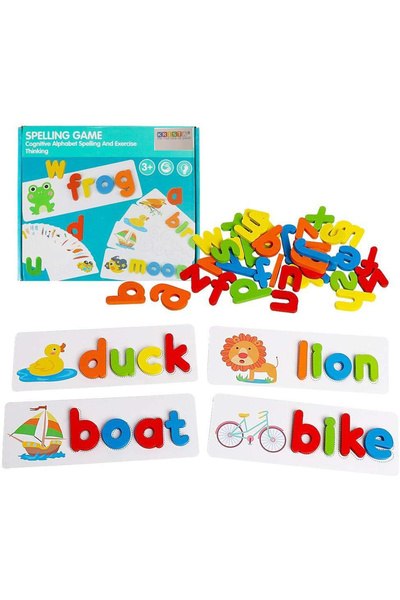 Krista Ξύλινο παιχνίδι Βάτραχος, Μάθετε το αλφάβητο και τα Αγγλικά, 80 κομμάτια