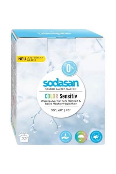 Sodasan Прахообразен перилен препарат за чувствителни тъкани, 1.01 кг