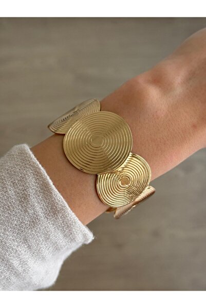 İREM YILDIZ Şık Daire Model Gold Kelepçe