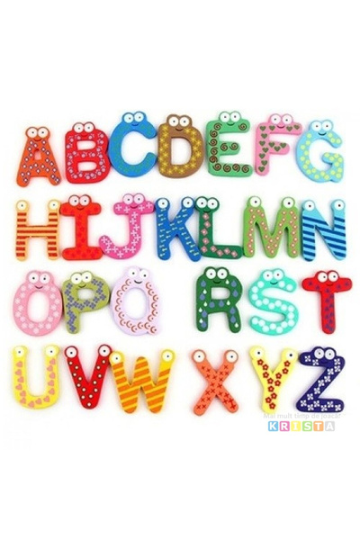 Krista Litere magnetice din lemn