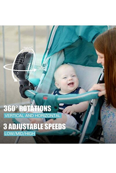 X SPRING مروحة الأخطبوط المحمولة الدوارة｜ لعربات الأطفال، والمحمولة باليد، والمكتب، والاستخدام الخارجي