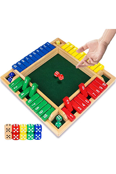 Krista Joc de societate, Butoaie, Întoarce numerele, 1-4 jucători, Lemn, Colorat