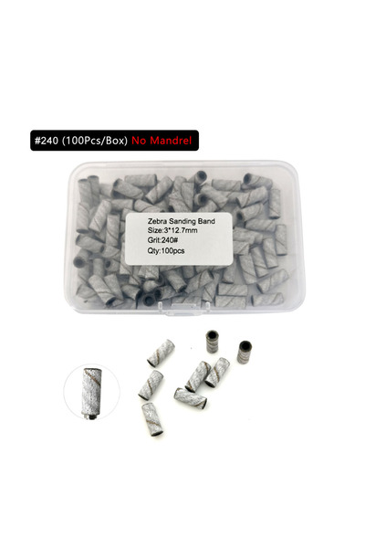 Choice 240Grit(100PCS) HYTOOS 3mm Small White Sanding Bands without Stainless...