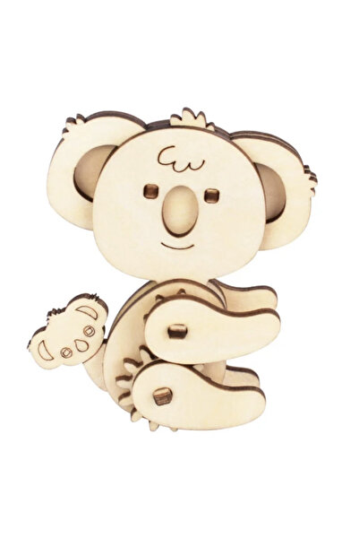 Krista Model 3D din lemn Urs Koala Urs Koala, 22 de piese cu sistem de roți d...