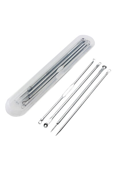 zola Σετ 4 καλλυντικών εργαλείων για την αφαίρεση μαύρων στιγμάτων, κατασκευασμένα από υγιεινό ανοξείδωτο ατσάλι