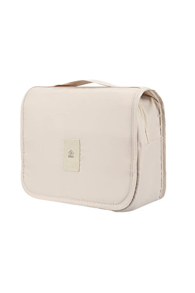 zola Geantă cosmetică pentru femei, pliabilă, cu buzunare, cremă