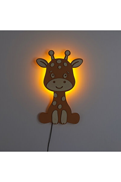 MK Design Zürafa figürlü gece lambası , çocuk odası dekoru , bebek odası LED ...