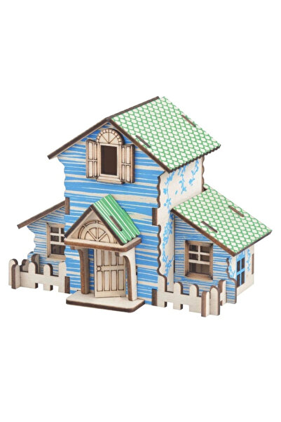 Krista Model 3D din lemn Căsuța Verde, 22 de piese
