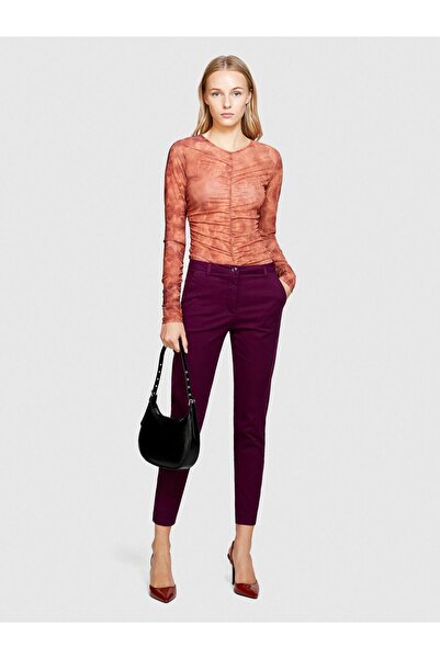 Sisley Women's Slim Fit Gabardine Trousers 323A4Ai655Ah6-Sis2P4