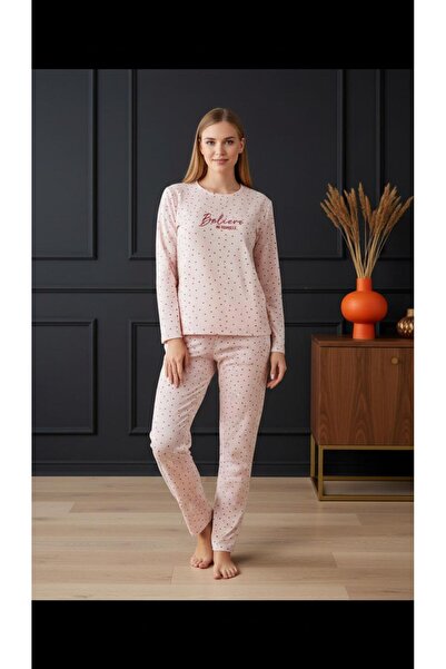 MİSS ELİZZA 10001_1 Waffle Heart Pajama Set