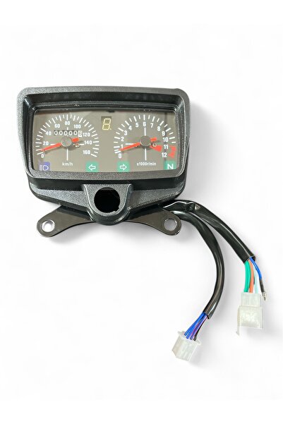 MOTORKİT MK KİLOMETRE SAATİ CG [DEVİR SAATİ TELLİ] [160 KM] KIRMIZI IŞIKLI