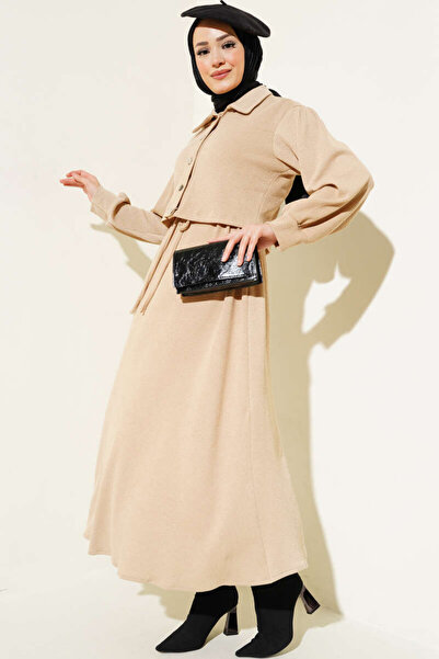 Tesettür Diyarı Спідниця з підкошеною талією та шнурком, трикотажний комплект...