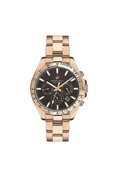 Beverly Hills Polo Club Bp3127X.440 Men's Wristwatch |   42 mm Rose Gold Stainless Steel, Brown K