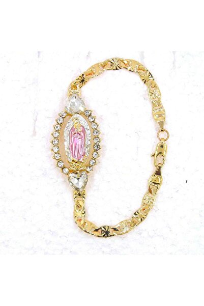 Choice 18 سم وردي 1 قطعة قلب زركون مطلي بالذهب مريم العذراء ماما القديس يهوذا...