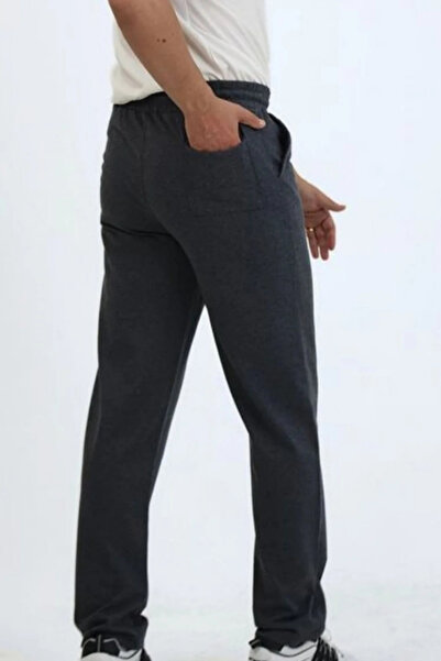 berfmoda Anthracite Wide-Leg Seasonal Open-Leg Sweatpants