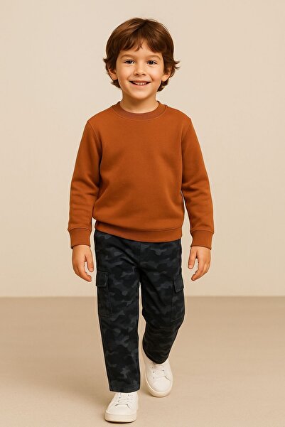 Montisu 100% bumbac Pantaloni pentru băieți cu model de camuflaj, pachet de b...