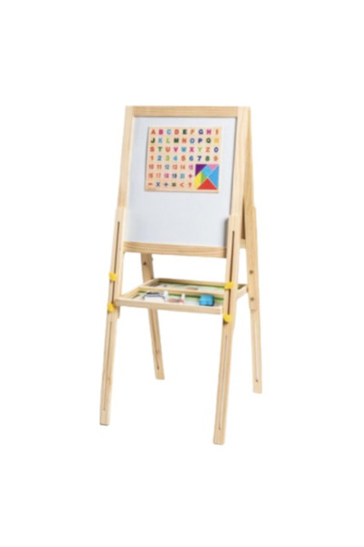 Krista Placă Jumbo din lemn cu două fetițe și înălțime reglabilă, 108 cm