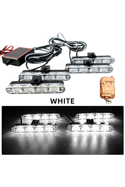 choice2 أضواء طوارئ ستروبية بيضاء 4 في 1 حمراء وزرقاء، أضواء شرطة 12 فولت مع ...