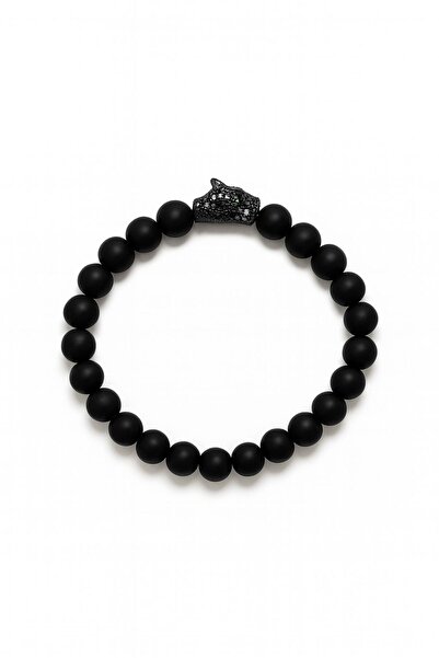 Chavin Elastic Natural Onyx Stone Men's Bracelet Ey41