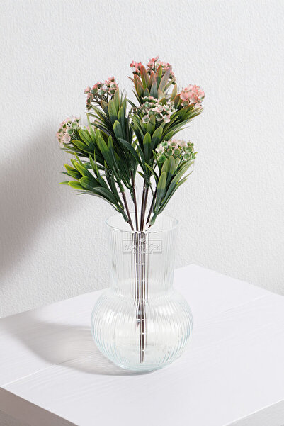 Yapay Çiçek Deposu Yapay Çiçekli Defne Bitkisi 35 cm Yeşil - Pembe